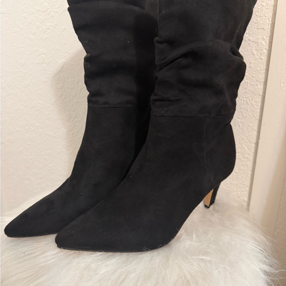 Elegant Black Suede Women's Boots